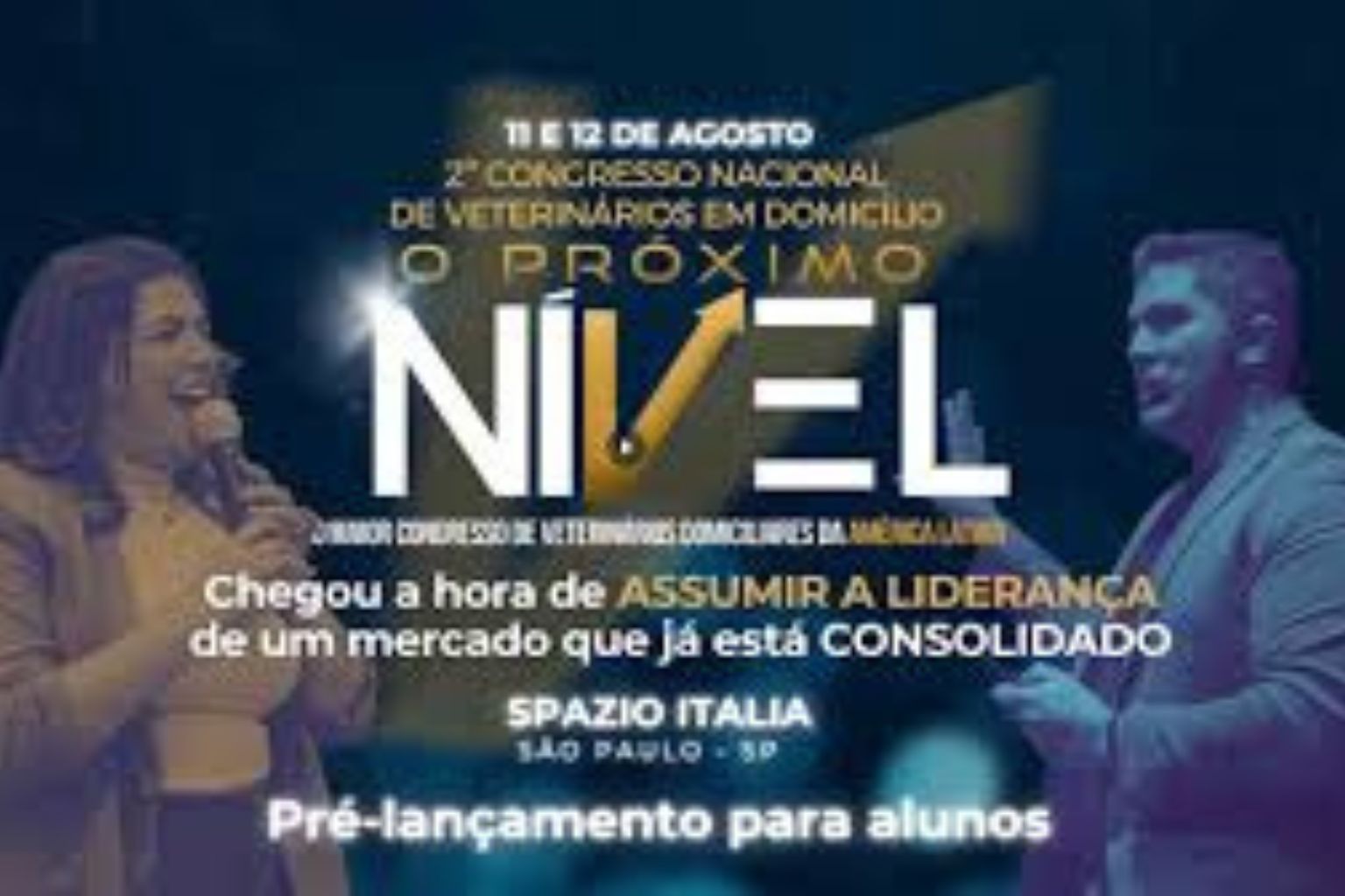 Arte de divulgação de 2º Congresso Nacional de Veterinários em Domicílio