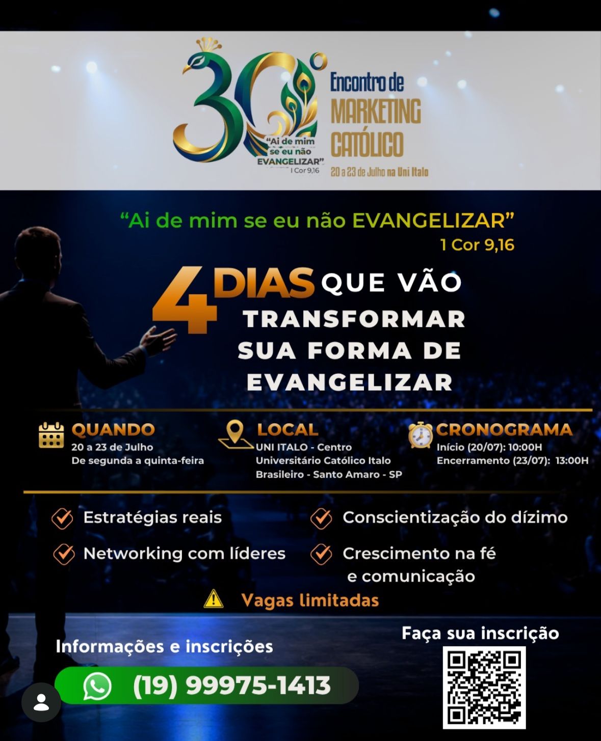 Arte de divulgação de 30º Encontro de Marketing Católico