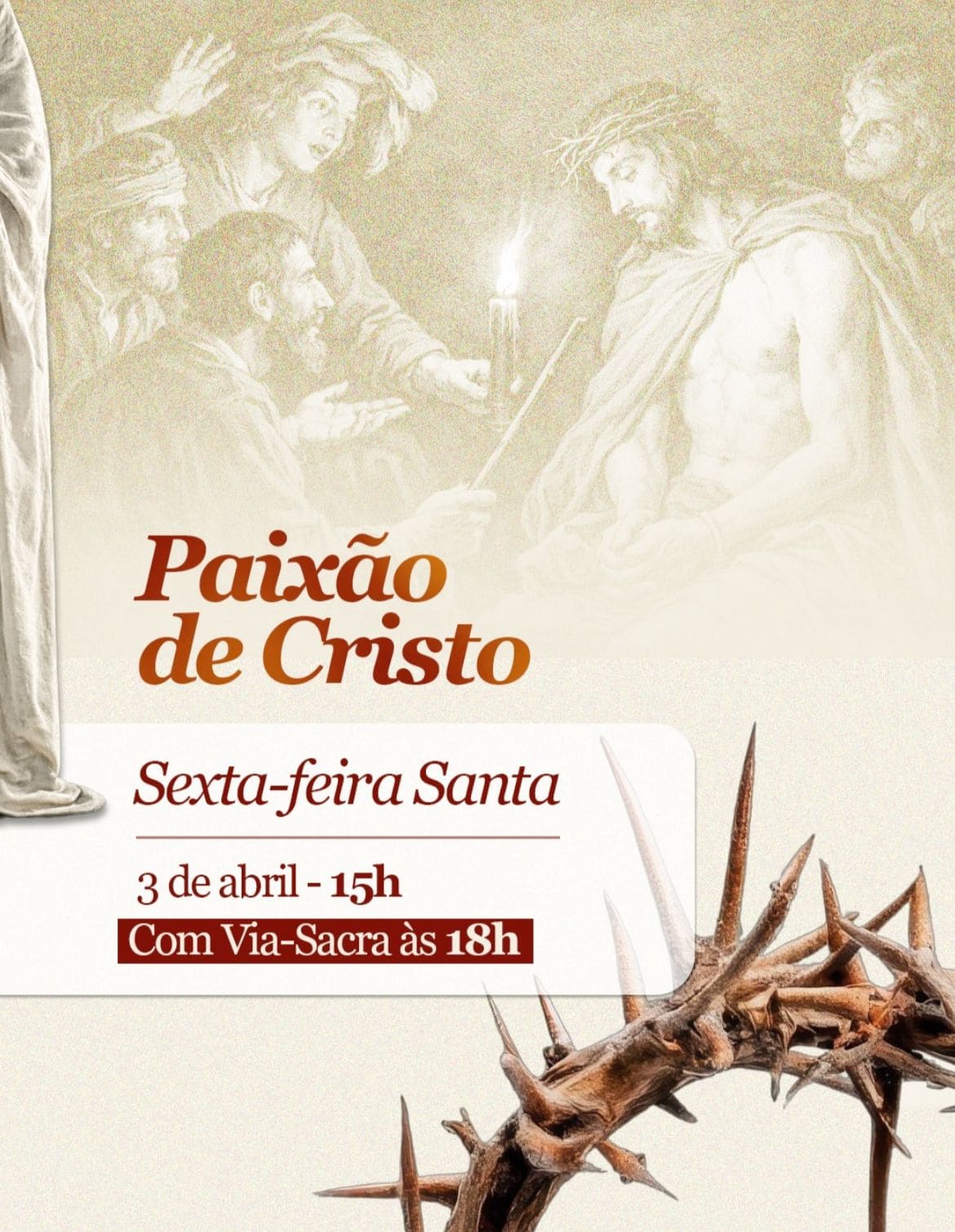 Arte de divulgação de Adoração à Santa Cruz – Paixão de Cristo