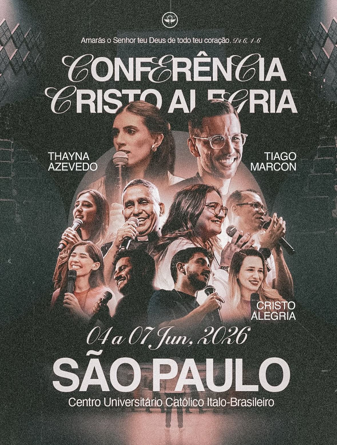 Arte de divulgação de Conferência Cristo Alegria