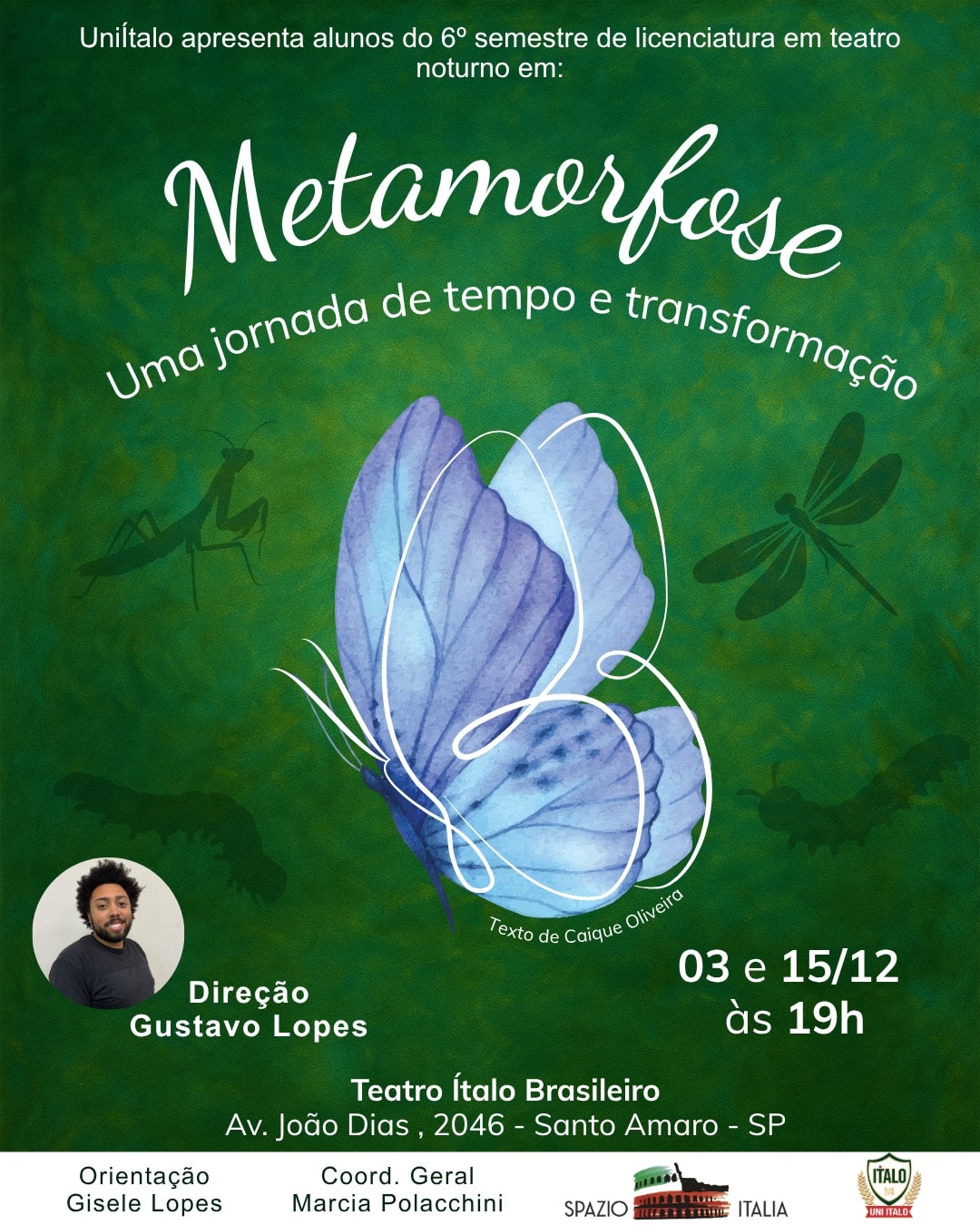 Arte de divulgação de Metamorfose (Uma jornada de tempo e transformação)