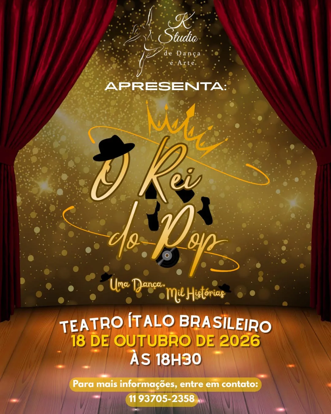 Arte de divulgação de O Rei do Pop