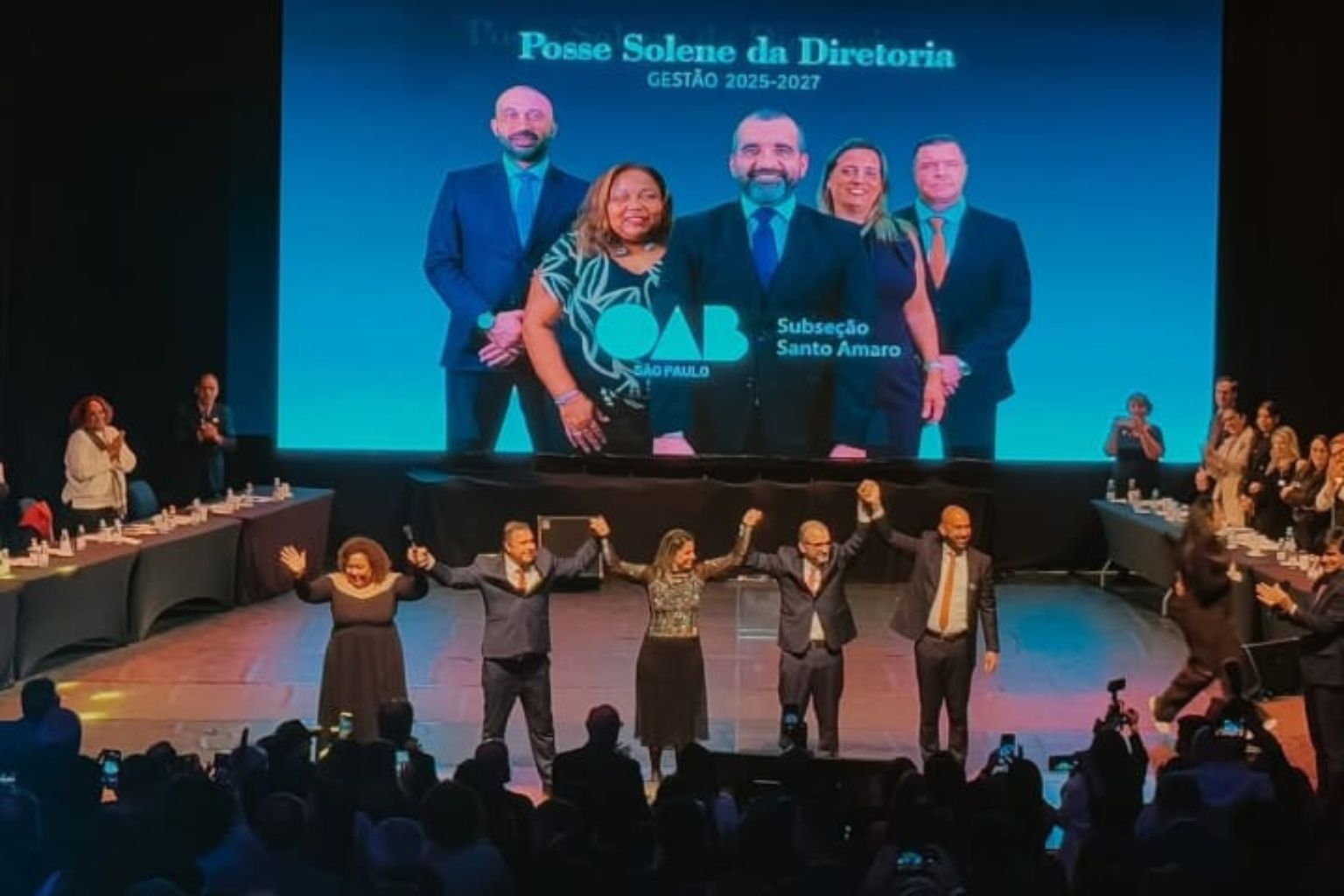 Arte de divulgação de Posse Diretoria OAB-SP Santo Amaro