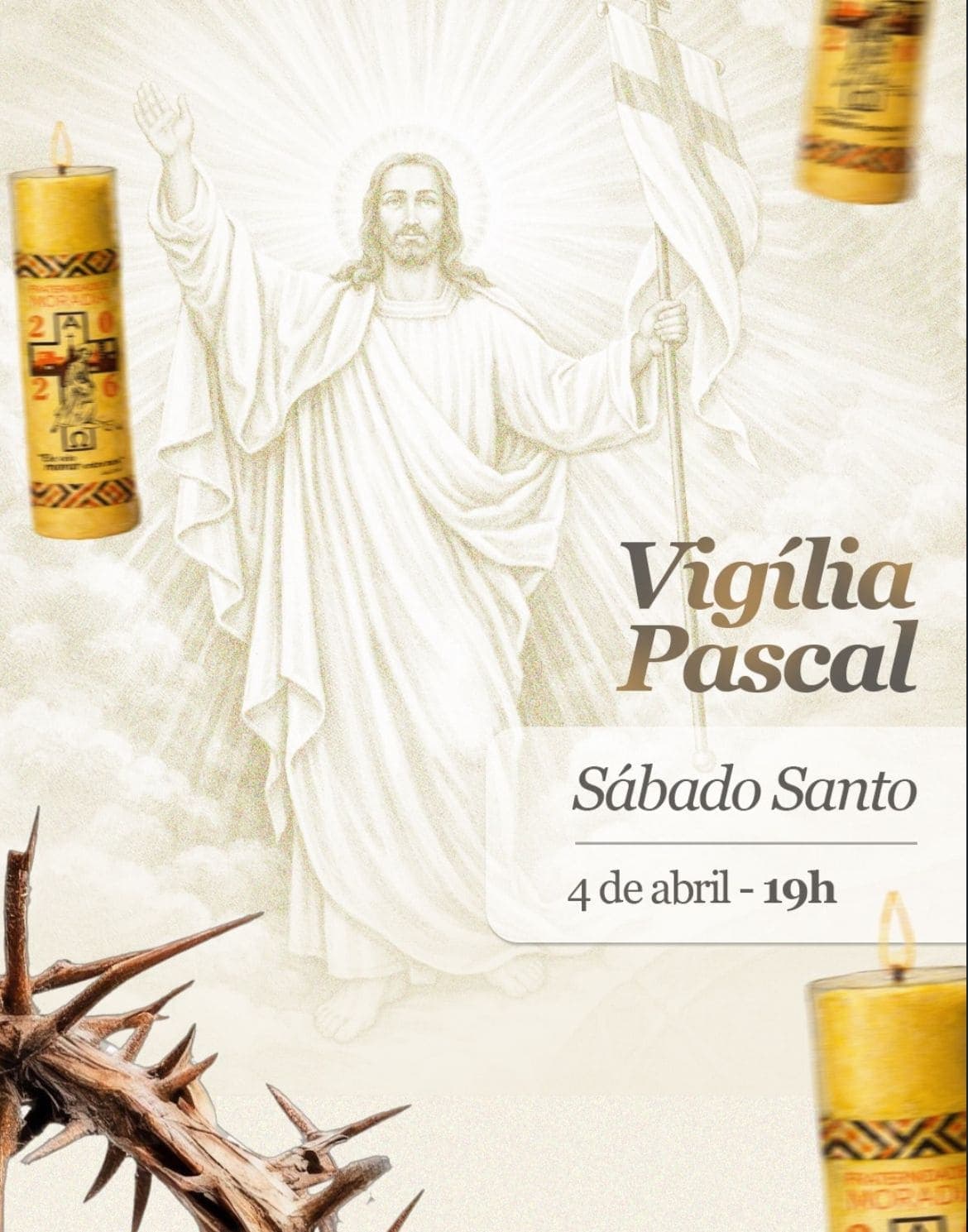 Arte de divulgação de Solene Vigília Pascal