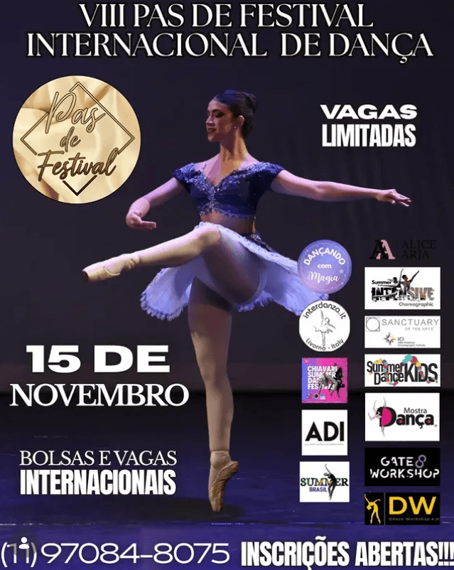 Arte de divulgação de VIII Pas de Festival Internacional de Dança