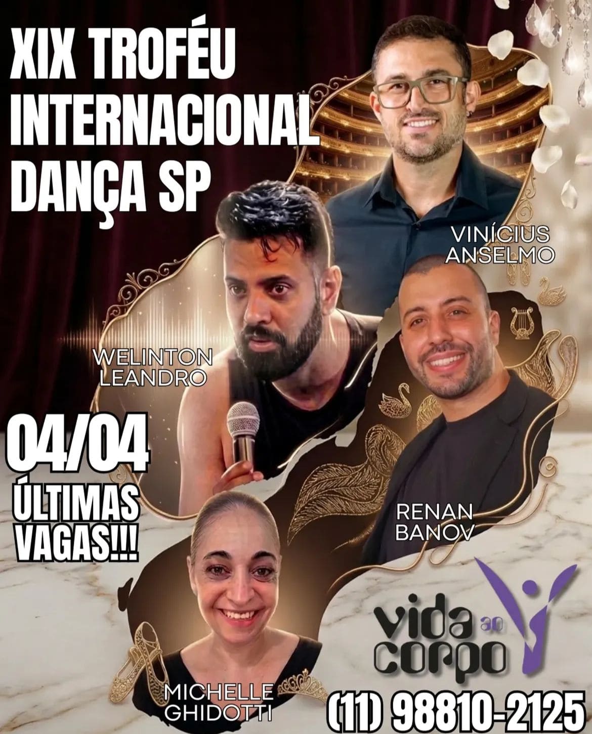 Arte de divulgação de XIX Troféu Internacional de Dança SP - Vida ao Corpo